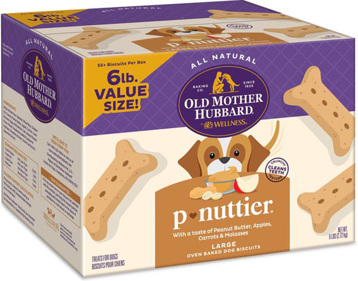 Old Mother Hubbard by Wellness Classic Original P-Nuttier Large Oven-Baked Biscuits Dog Treats