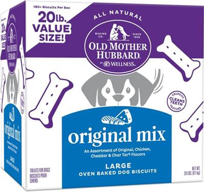 Old Mother Hubbard by Wellness Classic Original Mix Natural Large Oven-Baked Biscuits Dog Treats Bulk